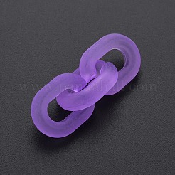 透明なアクリルコネクターリング  クイックリンクコネクター  艶消し  オーバル  紫色のメディア  19.5x15x5mm  内径：6x11mm&nbsp;MACR-S373-19B-D07