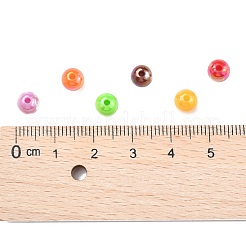 環境に優しいポリスチレンアクリルビーズ  ABカラーメッキ  ラウンド  ミックスカラー  6mm  穴：1mm  約4950個/500g&nbsp;PL424