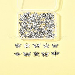 合金のチベット風チャーム  蝶  蜂とトンボをテーマにしたペンダントセット  アンティークシルバー  11.5~20x12~21x2~3mm  穴：1.5~2.5mm&nbsp;FIND-FS0003-96