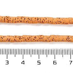 合成溶岩石染色ビーズ連売り  ディスク  ヒシビーズ  砂茶色  4x2~2.5mm  穴：0.7mm  約152個/連  15.12''（38.4センチメートル）&nbsp;G-H311-10-04