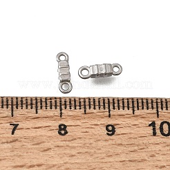 304ステンレススチールコネクタチャーム  矩形リンク  ステンレス鋼色  9x3x2.5mm  穴：1mm&nbsp;SA-CBACB61-09P