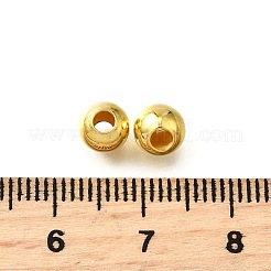 真鍮製ツルツルラウンドビーズ  継ぎビーズスペーサ  カドミウムフリー＆鉛フリー  ゴールドカラー  6mm  穴：2.5mm&nbsp;EC400-4G