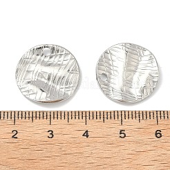 304ステンレスペンダント  フラットラウンドのチャーム  ステンレス鋼色  18x18.5x1mm  穴：2mm&nbsp;STAS-B126-02P