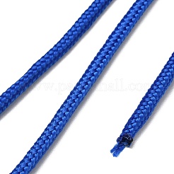 ナイロン編みコード  結束ロープ  ラウンド  DIYクラフト用  ブルー  4mm&nbsp;FB-CBADB10-01A