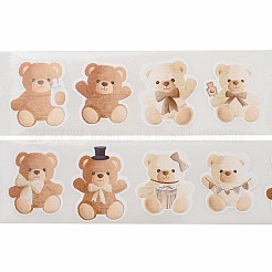 紙のステッカー  粘着デカール  漫画のクマ  バリーウッド  27~34x25~26mm  500PCS /ロール&nbsp;STIC-P013-04