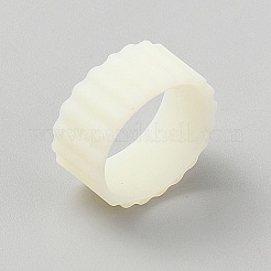シリコン固定スリーブ  リング  ベージュ  10x21~22mm  内径：18~19mm&nbsp;FIND-WH0816-114