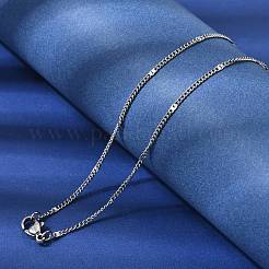 12mm 304ステンレススチール製テクスチャードツイストチェーンネックレス（男女兼用）1.8個  変色なし  ステンレス鋼色  17.99インチ（45.7cm）&nbsp;NJEW-H093-20P-02