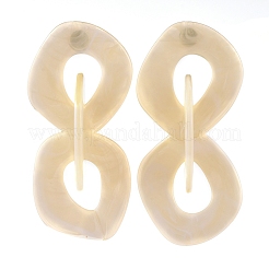 アクリルダングルスタンドピアス  304ステンレススチール製の金具とピアスキャッチ付き  ミックスカラー  97mm  ピン：0.6mm&nbsp;EJEW-JE03840
