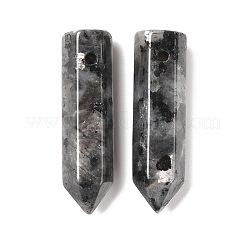 天然および合成の宝石用の尖ったペンダント  多面カット  弾丸  30~33x8~9mm  穴：1.4~1.6mm&nbsp;G-D460-01