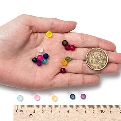 透明なガラスビーズ18色  ビーズジュエリー作り  艶消し  ラウンド  ミックスカラー  6mm  穴：1.3~1.6mm  約1080~1170個/箱&nbsp;FGLA-X0001-04A-6mm
