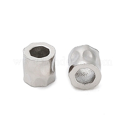 304ステンレススチールビーズ  コラム  ステンレス鋼色  3x3mm  穴：1.6mm&nbsp;STAS-D204-49P