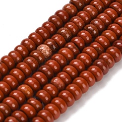 天然石レッドジャスパービーズ連売り  ロンデル  グレードAB +  4x2mm  穴：0.9mm  約160~162個/連  14.96~15.16インチ（38~38.5cm）&nbsp;G-Z110-B35-2x4mm