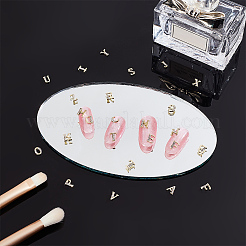 合金ラインストーンカボション  ネイルアートの装飾の付属品  a～zの文字  アルファベット  a～zの文字  5~6.1x4.4~8x1.5mm  26個/セット  4セット&nbsp;MRMJ-OC0003-19