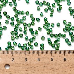 トーホー 8/0ラウンドビーズ  日本製シードビーズ  （167b）透明なabグラスグリーン  3mm  穴：1mm  約222個/10g&nbsp;X-SEED-TR08-0167B