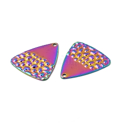 イオンプレーティング（IP）304ステンレスペンダント  トライアングルチャーム  虹色  25.5x23x1mm  穴：1.6mm&nbsp;STAS-A070-44MC