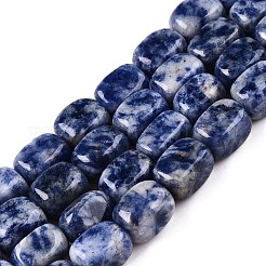 天然ブルースポットジャスパービーズ連売り  直方体の  7.5~13x6.5~12.5x6~11.5mm  穴：1.2mm  約33個/連  13.98~15.6''（35.5~39センチメートル）&nbsp;G-T138-101