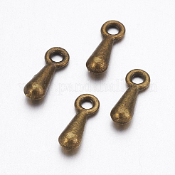 合金チャーム  アジャスターチェーンドロップ  ティアドロップ  アンティークブロンズ  7x2.5x2mm  穴：1mm&nbsp;PALLOY-K148-02AB