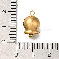 304ステンレスペンダント  ラインストーン付き  クリスマス鐘  スター  ゴールドカラー  16x10x7.5mm  穴：1.8mm&nbsp;STAS-H227-04G-02