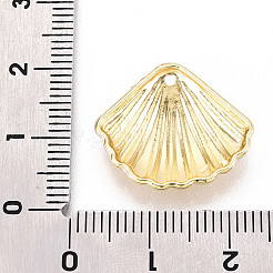 合金ペンダント  シェル形状  ゴールドカラー  18x20x3.5mm  穴：1.4mm&nbsp;FIND-N010-07G