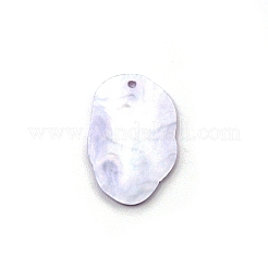 不透明なエンボスプリントアクリルパーツ  花とナゲットの形  ミディアム蘭  33.5x23x2mm  穴：2mm&nbsp;MACR-CJC0003-07