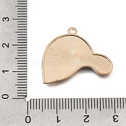 野球ボール合金エナメルペンダント  ゴールドカラー  野球帽のチャーム  19.5x25x1mm  穴：1.2mm&nbsp;AL-CBA2166-01G-02