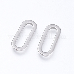 変色しにくい304ステンレススチール製リンクリング  オーバル  ステンレス鋼色  16x6.5x1mm  穴：13x3mm&nbsp;STAS-P231-70P