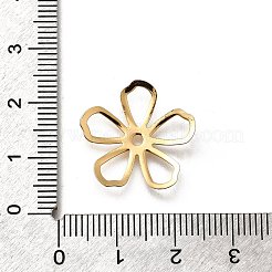 真鍮製ビーズキャップ  カドミウムフリー＆ニッケルフリー＆鉛フリー  5  - 花びらの花  18KGP本金メッキ  19.5x20.5x0.5mm  穴：1.8mm&nbsp;KK-K378-79G