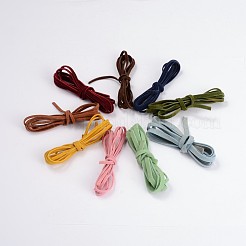 スエード調コード  フェイクレース  ミックスカラー  3x2mm  1m/連について  1連/袋&nbsp;LW-N002-01