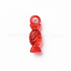 透明なアクリルパーツ  キャンディ  ミックスカラー  21x7x5.5mm  穴：3mm  約1220個/500g&nbsp;MACR-N013-045-A01