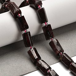 天然石ガーネットビーズ連売り  シードビーズで  多面カット  コラム  8.5~13x6~8x6~8mm  穴：1mm  約28~32個/連  15.98~18.90''（40.6~48センチメートル）&nbsp;G-K245-I18-01