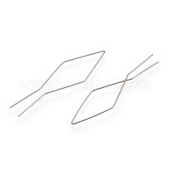 304ステンレススチール製ねじ切り  ミシン糸 DIY ツール キルティング金具  ステンレス鋼色  32~33x8~10x0.15~0.2mm&nbsp;STAS-WH0047-64S