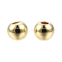 合金ビーズ  カドミウムフリー＆ニッケルフリー＆鉛フリー  ラウンド  ライトゴールド  4x3.5mm  穴：1.4mm&nbsp;PALLOY-N155-139A-01