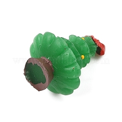 クリスマス樹脂フィギュア像  ホームオフィスのデスクトップ装飾用  クリスマスツリー  25x25.5x34.5mm&nbsp;DJEW-M018-01G