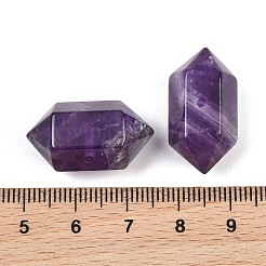 天然石アメジストビーズ  多面カット  六角形の両端が尖った弾丸ビーズ  24~26x12~14x12~14mm  穴：1.5~1.6mm&nbsp;GG-CBA3EE1-04C