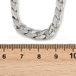 6mm 304ステンレススチール製キューバンリンクチェーンネックレス（女性用）  変色しない  ステンレス鋼色  17.91インチ（45.5cm）&nbsp;NJEW-G177-01P
