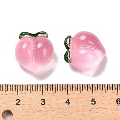 透明樹脂フルーツデコデンカボション  3d 桃  ピンク  17.5x16x11.5mm&nbsp;KY-XCP0001-30