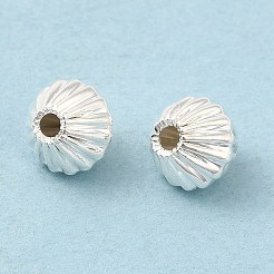 真鍮ビーズ  鉛フリー＆カドミウムフリー  長持ちメッキ  双円錐形  銀  6x6x6mm  穴：1.5mm&nbsp;KK-Q781-17S