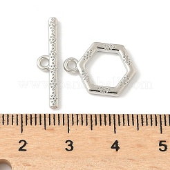 合金マンテル  カドミウムフリー＆鉛フリー  ラックめっき  六角  プラチナ  六角形：16x12x2mm  穴：1.6mm  バー：4.5x20.5x1.5mm  穴：1.6mm&nbsp;FIND-B047-10P