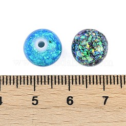 プラスチックビーズ  ラウンド  合成オパールと  半孔  ミックスカラー  11x10mm  穴：1.6mm&nbsp;FIND-I041-01A