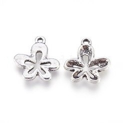 合金のチベット風チャーム  花  アンティークシルバー  鉛フリー＆カドミウムフリー＆ニッケルフリー  17x15x2mm  穴：1.5mm&nbsp;LF9824Y-NF