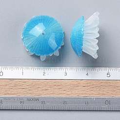 透明なアクリルビーズ  クラゲ  ミックスカラー  20~25x13mm  穴：1.2mm&nbsp;KY-I007-01