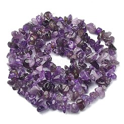 天然アメジストチップビーズ連売り  染め  5~8x5~8mm  穴：1mm  約31.5インチ&nbsp;G-YW0002-09