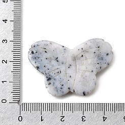 天然瑪瑙の彫刻ビーズ  蝶  垂直に掘削された  23.5x37x45mm  穴：0.8mm&nbsp;G-C054-01A