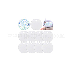 アクリル熱転写ブランク蓋装飾10個  ホワイト  81x85x3mm  穴：11mm&nbsp;DIY-BC0013-71A