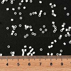 シリンダーシードビーズ  不透明色の光沢  均一サイズ  ホワイト  2x1.5mm  穴：0.8mm  約40000個/袋  約450 G /袋&nbsp;SEED-H001-H24
