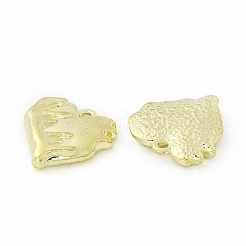 合金ペンダント  とろけるハートチャーム  ライトゴールド  18x18x3.8mm  穴：1.6mm&nbsp;LS-FIND-E026-05LG