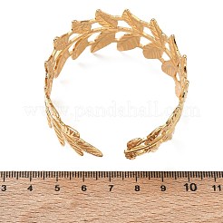 304ステンレススチール製カフバングル  葉  ゴールドカラー  内径：1.97インチ（5cm）&nbsp;SA-CBA46AF-34G
