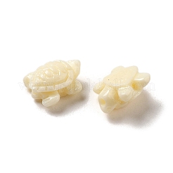 オペーク樹脂ビーズ  カメ  淡いチソウ  9.5x8x4.5mm  穴：1mm&nbsp;RESI-H157-01B