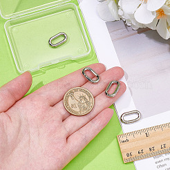 304ステンレススチール製スプリングゲート留め具4個  ステンレス鋼色  18x10.5x3mm  内径：12.5mm&nbsp;STAS-ME0002-66