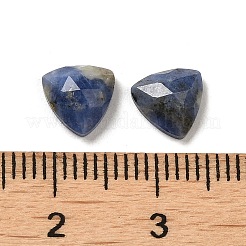 天然混合石キャブチョーン  多面カット  三角形  染めと未染色の混合  7x7x3mm&nbsp;X-G-G834-G02